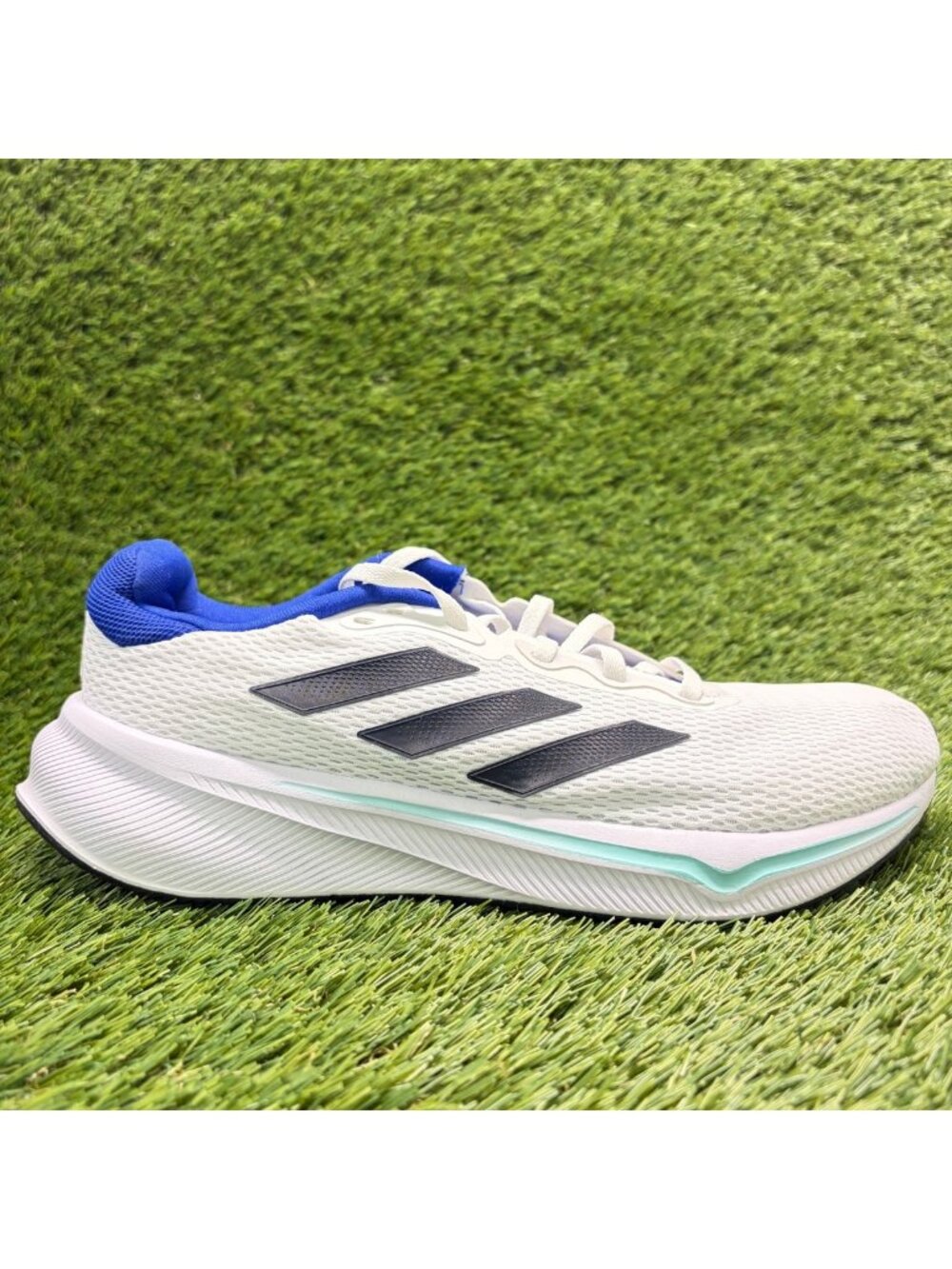 Adidas Response Mens Size 8 White Aurora Ink Athletic Running Shoes Sneakers
